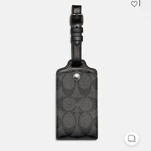 Coach Signature jacquard c’s luggage tag black/charcoal